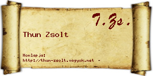 Thun Zsolt névjegykártya